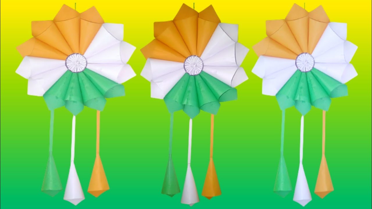 Republic day craft easy / Tiranga paper crafts / SULEKHA ART - YouTube