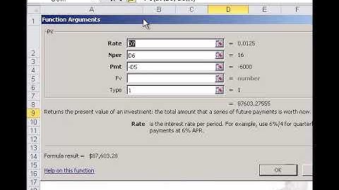 Present Value of an Annuity Due using Excel