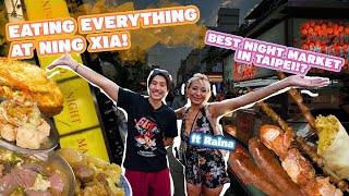 EATING EVERYTHING AT NINGXIA NIGHT MARKET ft @RainaHuang | Extreme Night Market Tour in Taipei!