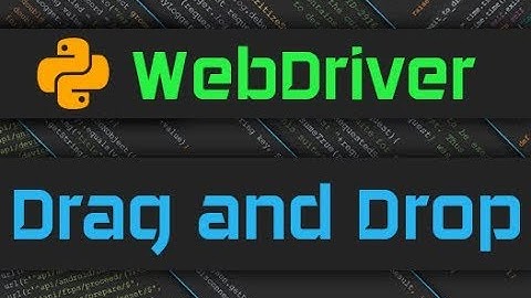 Selenium Webdriver - Everything on Drag and Drop with Python WebDriver