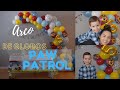 Como hacer bouquet de globos estilo arco para niño patrulla canina paw patrol 5 años