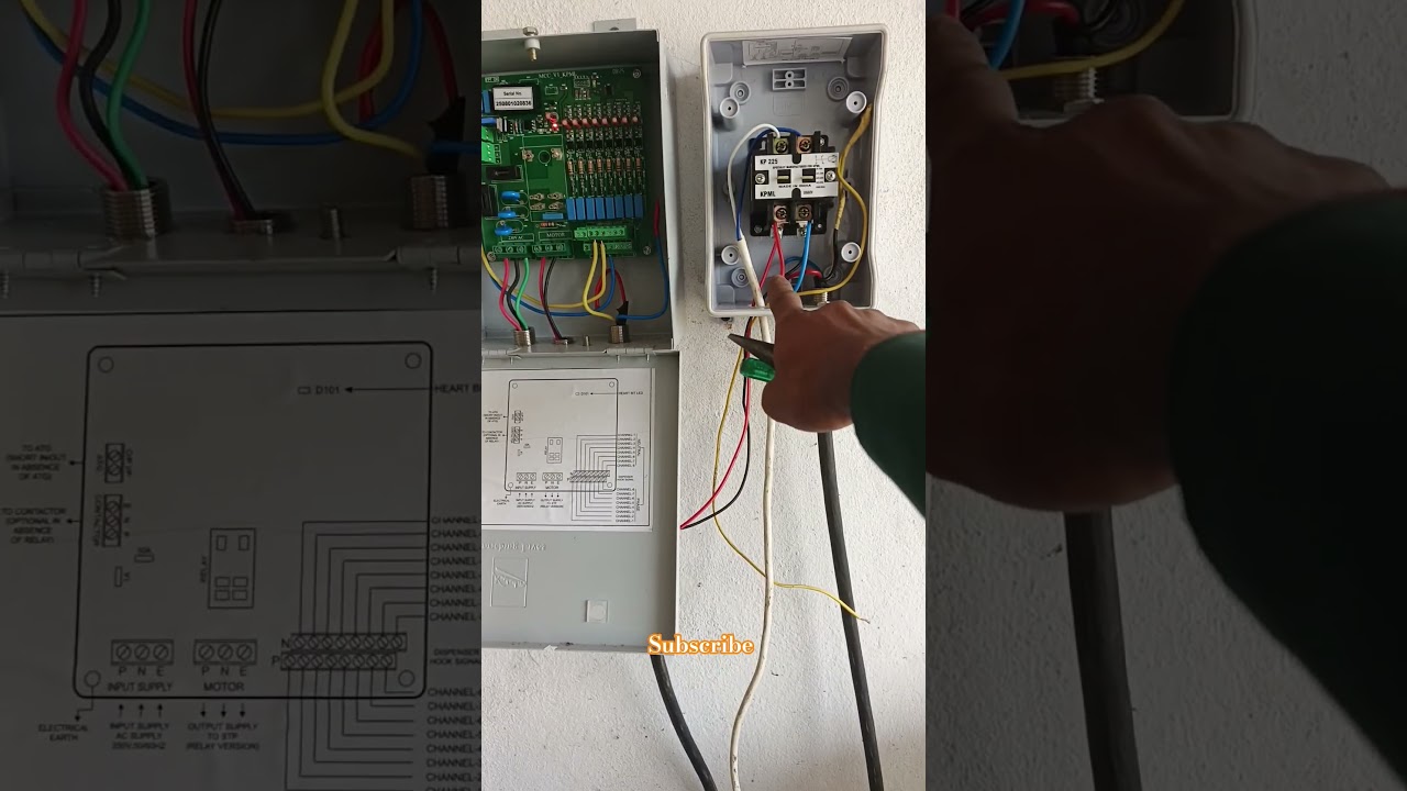 STP motor connection red jacket fitting electrical work 
