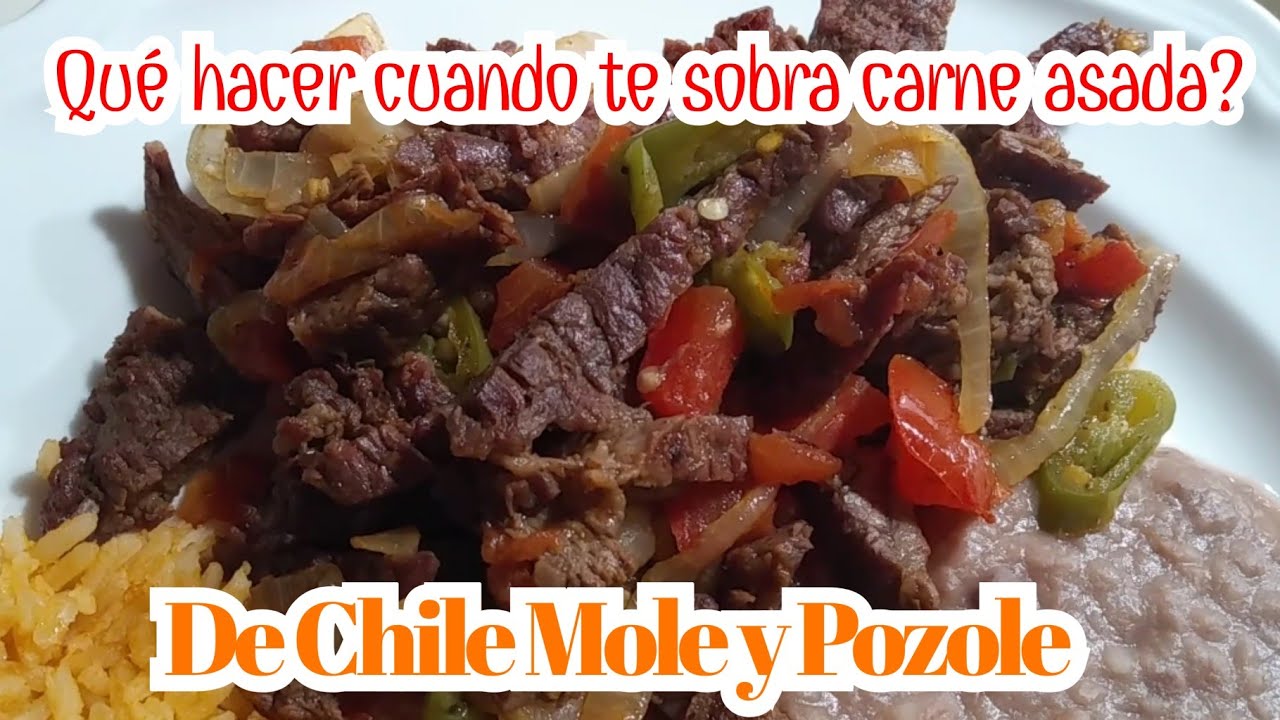 Fajitas de carne asada| Qué hacer cuando te sobra carne asada? - YouTube