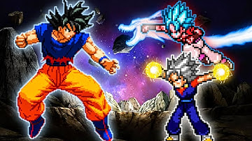 Son Goku V3.4 (all form) VS Vegito OP (all form) & Gogeta OP (all form) in Jump Force Mugen🔥