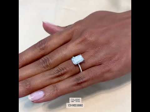 Hybrid Step-Cut Lab Diamond Two-Tone Ring