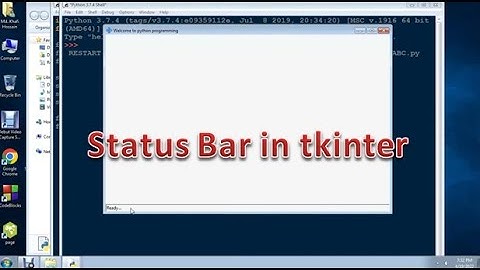 StatusBar in python tkinter