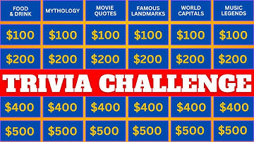 Jeopardy Style Quiz - General Knowledge