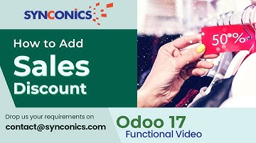 How to apply Discount on Sales order lines ? | Odoo 17 Sales Functional Videos | #Synconics [ERP]