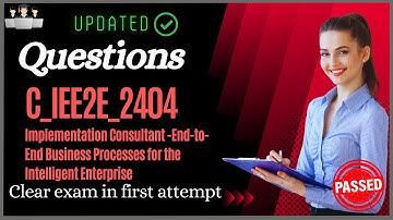 SAP C_IEE2E_2404 Certification Questions and Study Material [Latest]