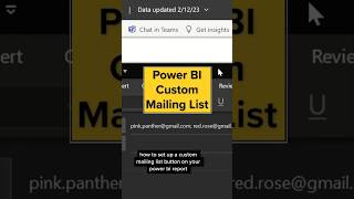 Power BI custom mailing list!! #howtopowerbi #powerbi #powerbitips