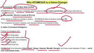 ATOMESUS: India’s Secret AI Weapon 🇮🇳 | Affordable. Powerful. Sovereign.