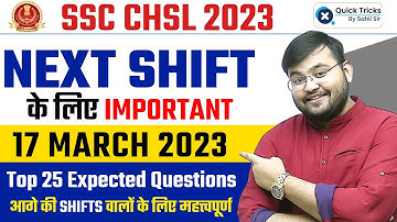 SSC CHSL 2023 | Exam Analysis & Most Expected Questions Paper | Maths by Sahil Sir