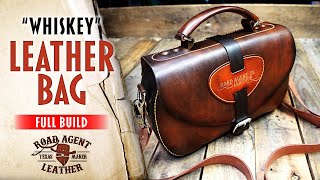 Making a Handmade Leather Purse  Crossbody Bag Leathercraft ASMR