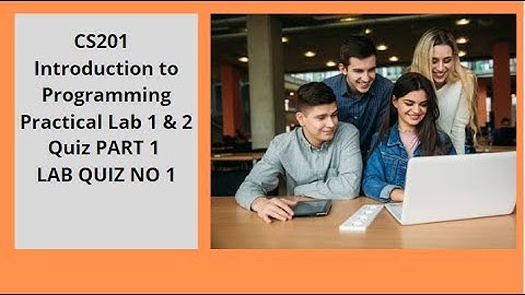 CS201 || Introduction to Programming Practical Lab 1 & 2 Quiz PART 1    CS201 LAB QUIZ NO 1 || #VU