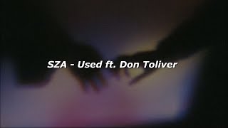 Sza  Used Ft Don Tor s