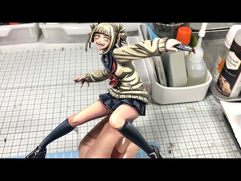 【ヒロアカ】トガ ヒミコのフィギュアを頭がバグるように筆で塗ってみた【フィギュア筆塗りリペイント】