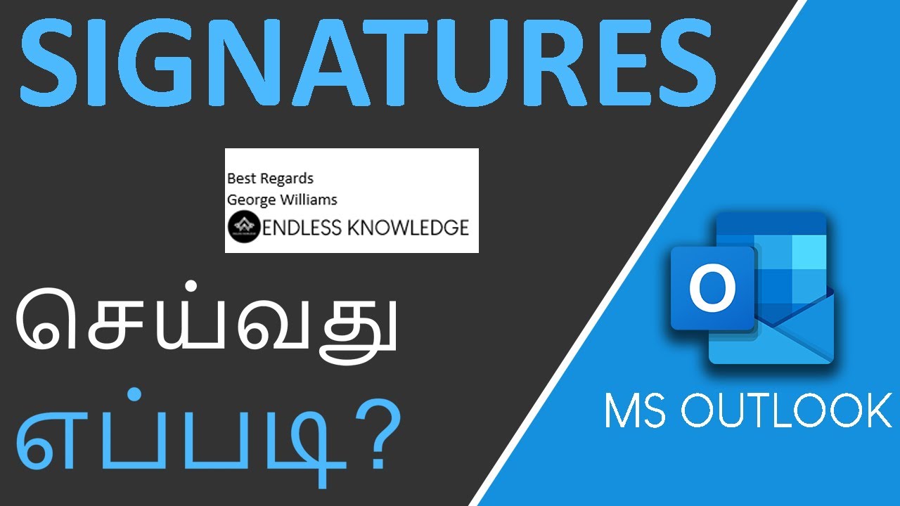 Outlook Signature Setup With Logo In Tamil YouTube Outlook Signature Setup With Logo In Tamil YouTube