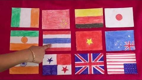COUNTRY FLAGS OF THE WORLD for Children - Learn Flags for Kids, Kindergarten & Toddlers| GK for kid