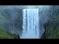 Rain and Thunder by a Skogafoss Waterfall, 10 Hours of Natural Sleep Sounds