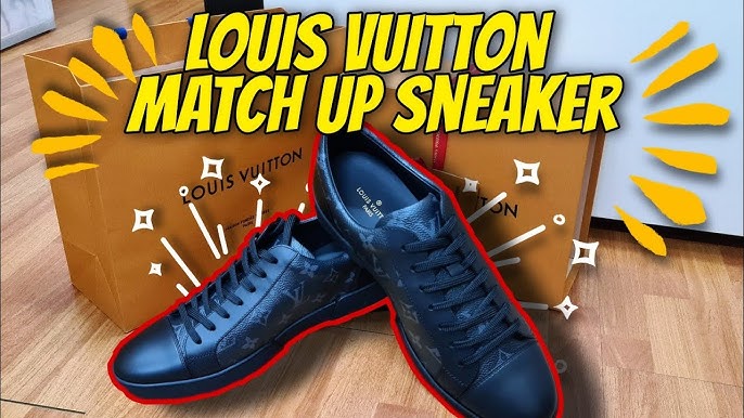 Giày thể thao Louis Vuitton Match Up Sneaker hoa đen siêu cấp like auth