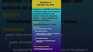 Temp Data in asp.net core MVC