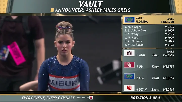 Sara Hubbard (Auburn) Vault 2022 National Champion...