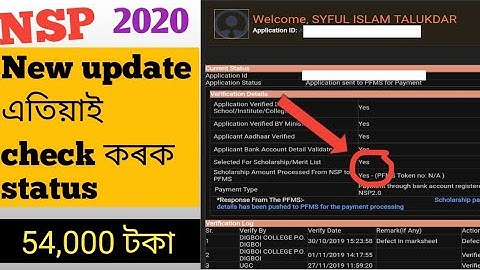 How To Check NSP Form Status|Ishan uday scholarship new update in assamese|NSP payment Status2019-20