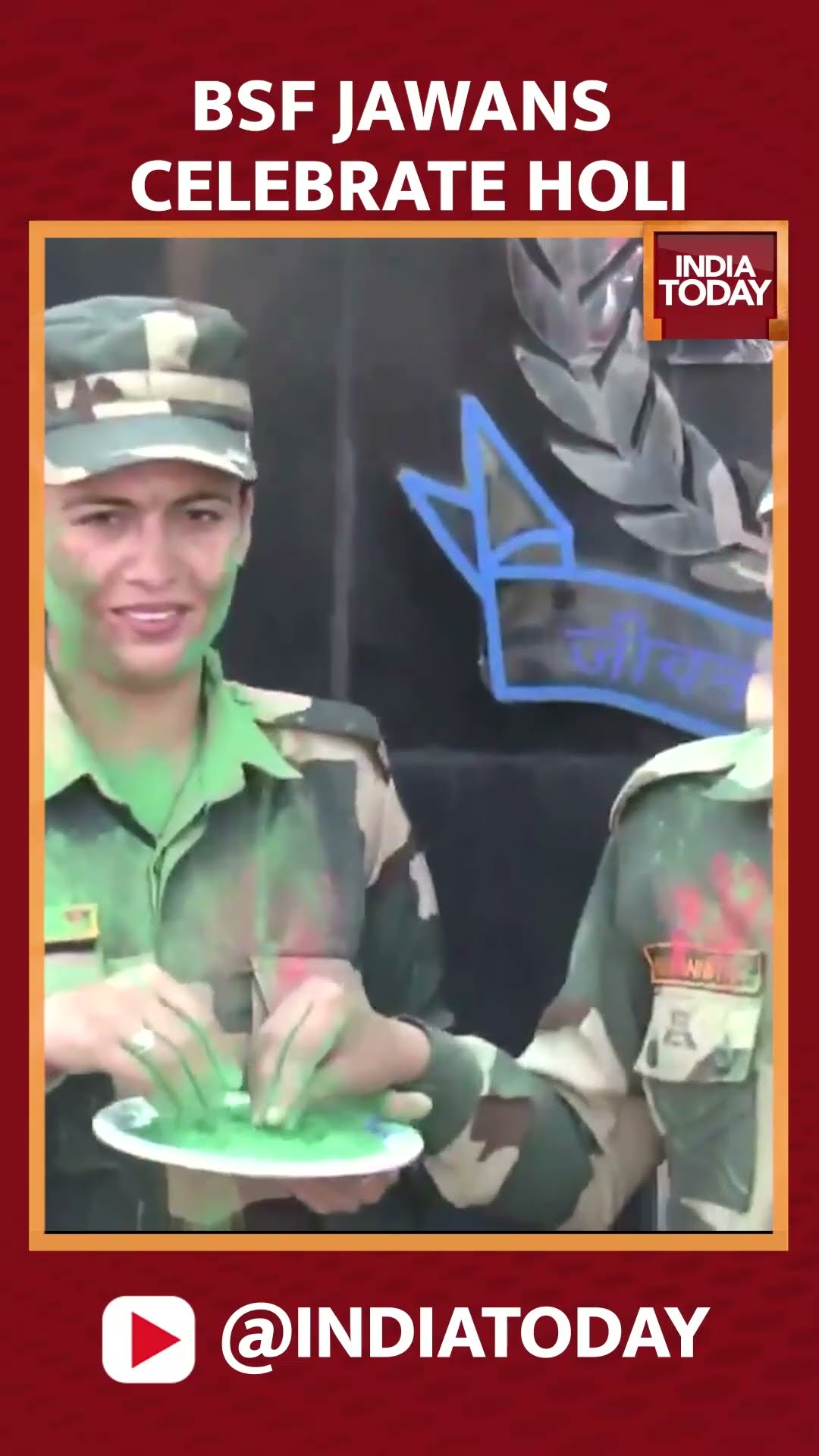 BSF Jawans Celebrate Holi In Jammu And Kashmir | #shorts #holi2025 #holicelebrations