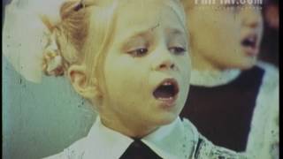 School #5 in Pripyat. Singing lesson (1984 original silent footage)