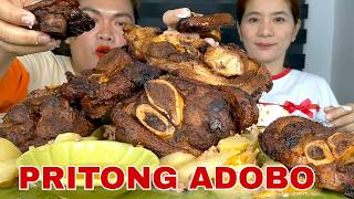 Pritong Adobong Pata At Ginisang Sayote  Mukbang Philippines  Pork Adobo Mukbang
