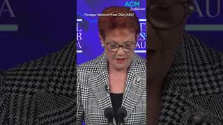 Pauline Hanson’s inaugural Press Club speech interrupted by protest stunt