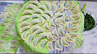 Ashak Afghani Recipe آشک اصیل وطنی با گندنه وطنی 👌🥰
