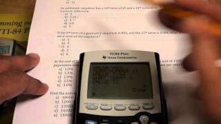 Arithmetic/geometric sequences and series on SAT, ACT, Math I & II (part I)