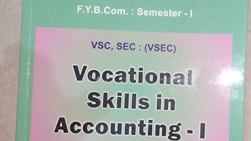 Vocational skills in Accounting-I NEP FYBCOM SEM 1  Important Questions & Syllabus ARK sir