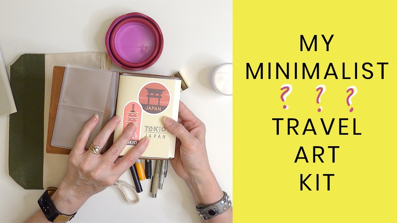 Minimalist TRAVEL ART KIT 🎨What's in my bag + Top Art Supplies That Come from JAPAN