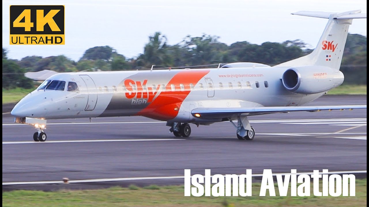 Delta 737-900 / Sky High E-145 / American 737 MAX8 / British Airways 777-200 @ St. Kitts