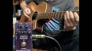 Bass envelope filter on a acoustic guitar.