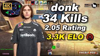 donk SoloQ 34K 2.05 Rating | 5063ELO🔥 | Mirage POV w/VOICE COMMS | Jun 27, 2026
