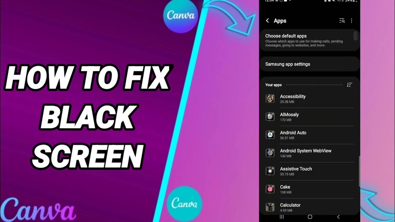 How To Fix Black Screen On Canva Desing.Photo Snd Video App YouTube