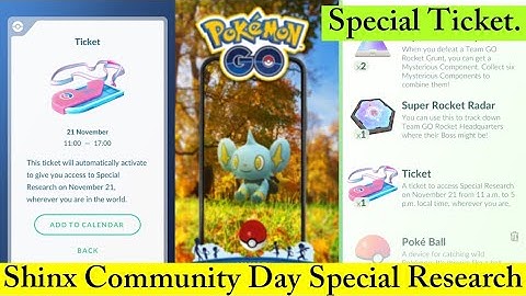 Shinx Community Day Special Research Ticket Pokemon Go | Pokemon Go Community Day | Pokemon Go Event
