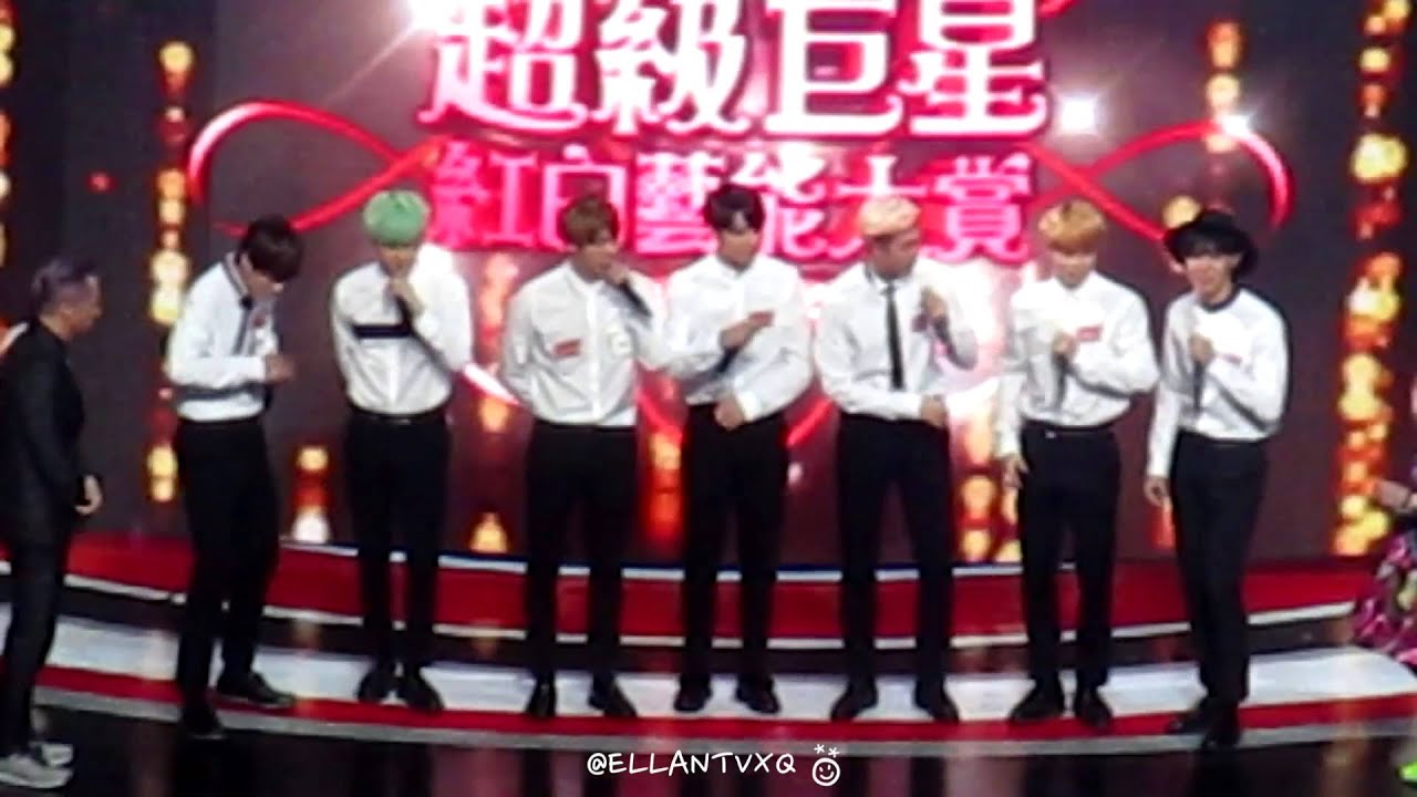 [中字]160109 防彈少年團 방탄소년단 紅白藝能大賞talk(介紹+快樂頌+中文拜年)