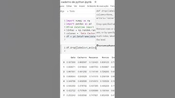 Excluindo uma linha na tabela com o Pandas Python #Shorts