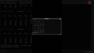 Calendar Project in c language || With Source Code screenshot 2