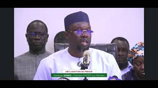 Point de presse Ousmane sonko 