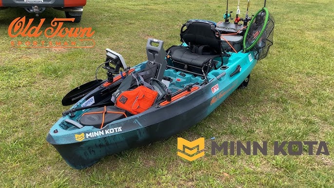 OLD TOWN SPORTSMAN 106 POWERED BY MINN KOTA 1 YEAR KAYAK REVIEW