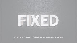 FIXED 3D Text Photoshop - FREE PSD Style 194
