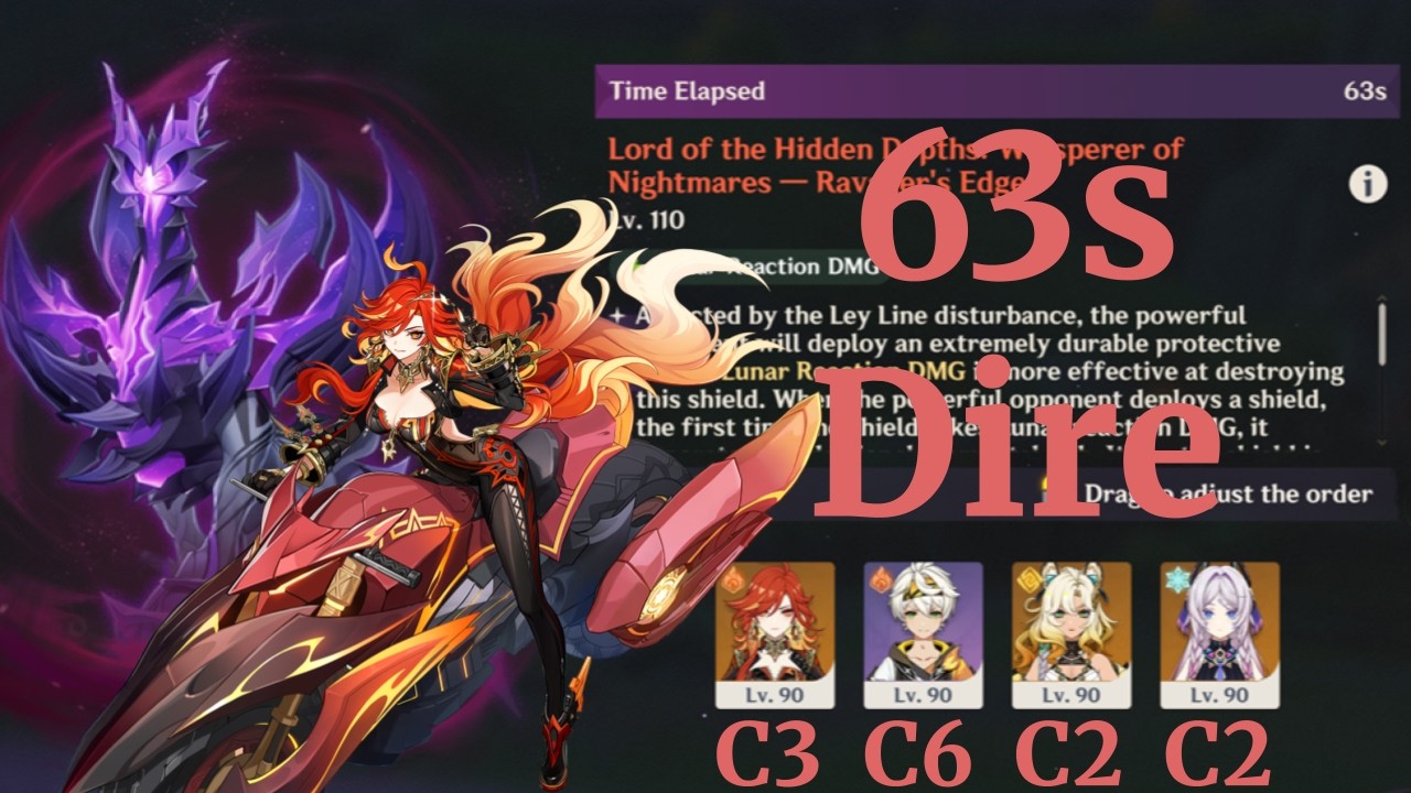 C3 Mavuika 63s Dire Lord of the Hidden Depths Clear [6.3 Stygian Onslaught]