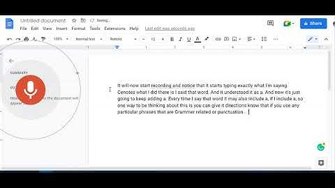 Using the Voice Typing Tool in Google Docs