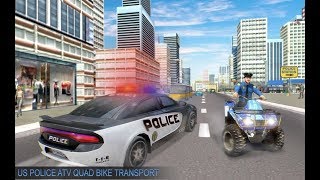 US Police Moto ATV Quad Bike Transporter Game Android Gameplay screenshot 1