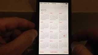 Apple iPhone iOS 7 First Look - Calendar